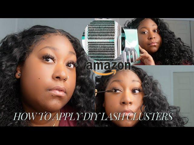 Trying AMZGirl DIY Lash Extensions At Home  | Amazon Individual Lash Clusters Kit