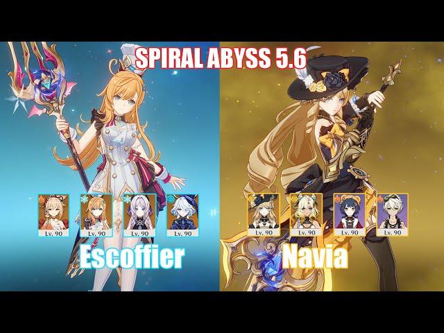 C0 Escoffier Yoimiya & C0 Navia | Spiral Abyss 5.6 | Genshin Impact