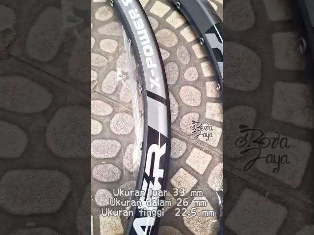 VELG RIM sepeda 27.5 STRUMMER X-POWER HITAM GREY 32H