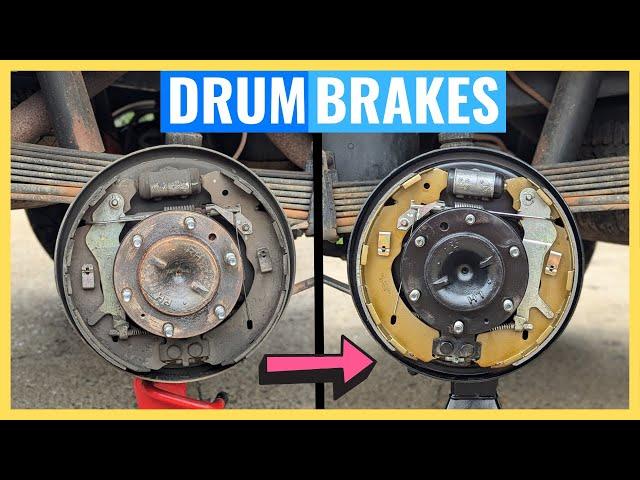 How to DIY REPLACE DRUM BRAKE SHOES and ADJUST so they WORK LIKE NEW | Isuzu D-MAX