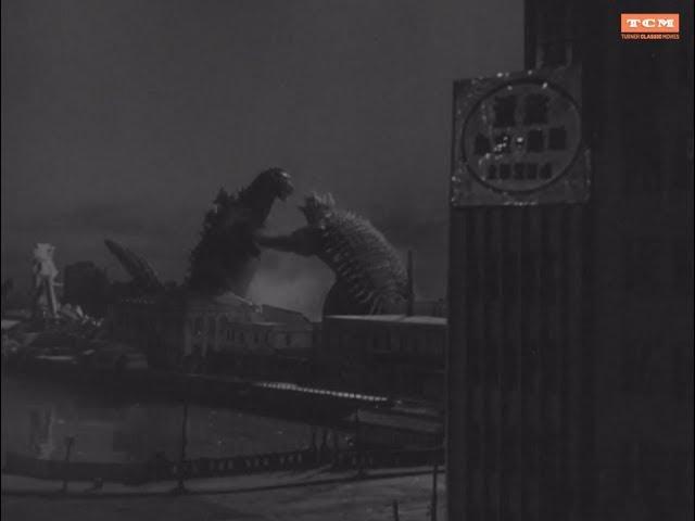 Godzilla Raids Again ('55): Enter Anguirus clip - classic Japanese monster movie scenes