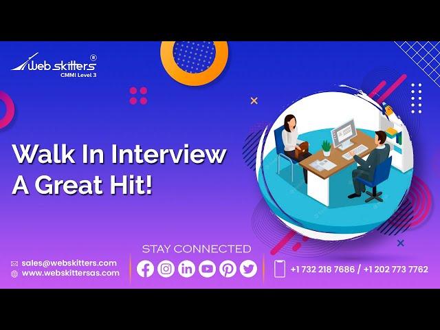 Walk In Interview | A Huge Success | Webskitters Technology Solutions Pvt. Ltd.