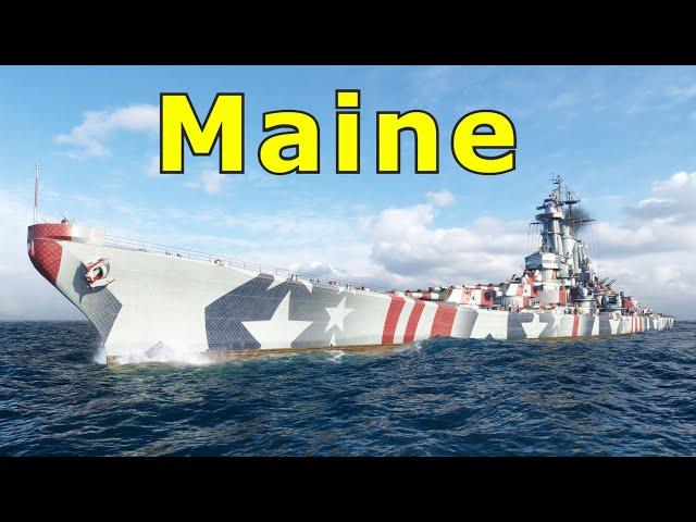 World of WarShips Maine - 2 Kills 349K Damage