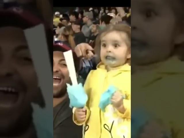 little girl excited about sweet cloud #shorts #exciting #cutebaby #sweet #fun