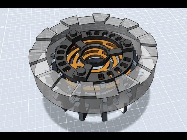 Autodesk 123D Design Tutorial - Iron Man Arc Reactor | James Bruton