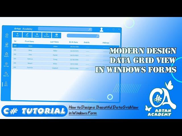 C# Data Grid View Design