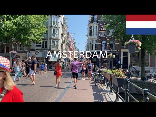 4K Walking in Amsterdam Netherlands l Amazing summer Walk l  Vibrant City Centre l Lets expolore! P1