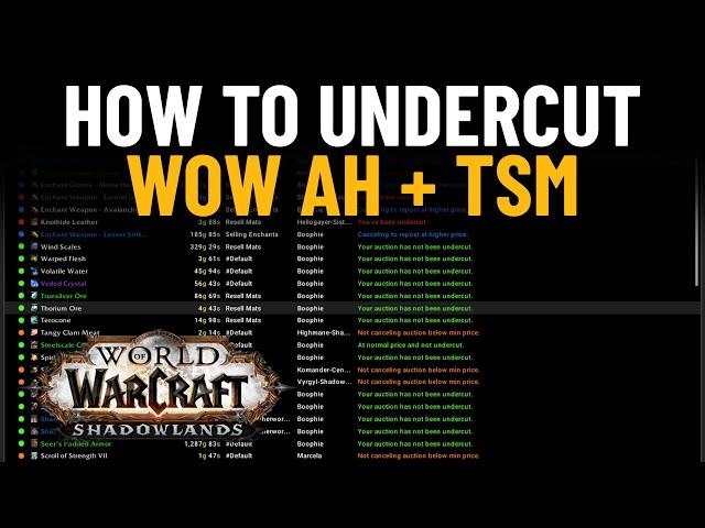 How to Quickly Undercut on The Auction House World of Warcraft