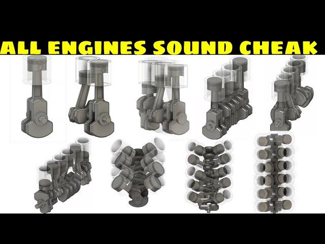 single cylinder to v12 engine sound check || v2 to v16 sound check #engine