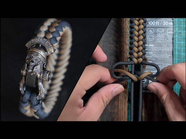 How to make Sanctified Knot Paracord Bracelet with Bead and Shackle, Buckle Bracelet, By ThreeBrclt