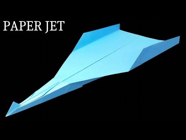 HOW to make a fast paper airplane that flies far - origami plane jet [METOR]