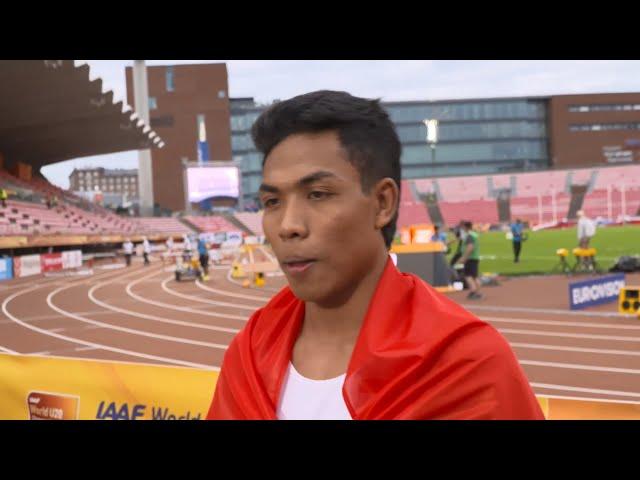 Lalu Muhammed Zohri's 100m Gold Medal Interview | IAAF World U20 Championships Tampere 2018