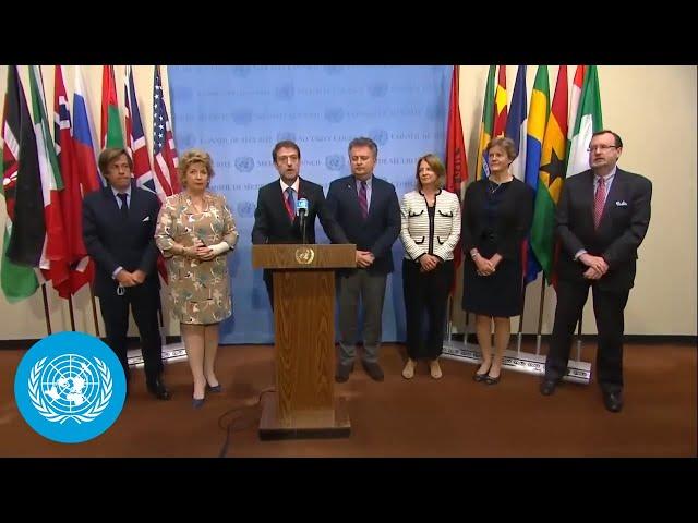 Security Council Members on Ukraine - Joint Security Council Media Stakeout | United Nations