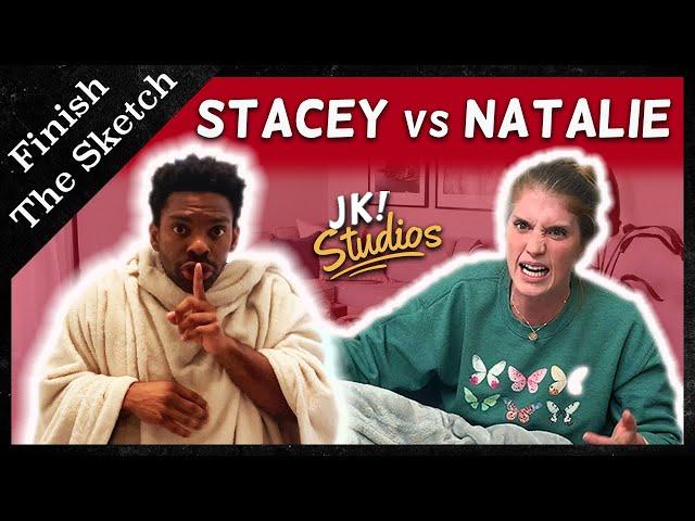 Stacey vs Natalie - Finish the Sketch in Quarantine