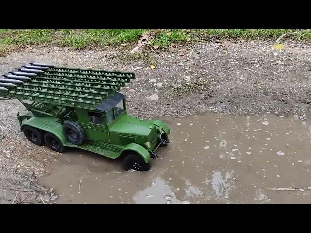 1/10 RC Soviet BM-13 Katyusha multiple rocket launcher test drive