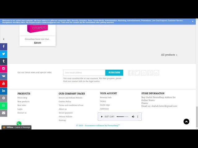 PrestaShop how to add cms link or custom link in the footer