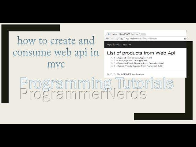 Create Web Api and Consume it with mvc application