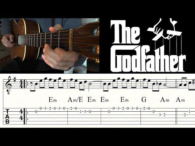 THE GODFATHER | DER PATE | NINO ROTA | Main Theme | Guitar Lesson | Sheet Music & TABs