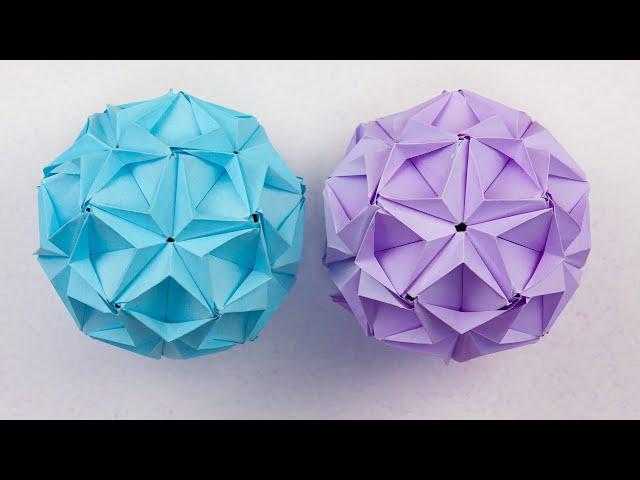 Кусудама оригами | Кусудама шар со звездами |  | Origami #kusudama #origamikusudama