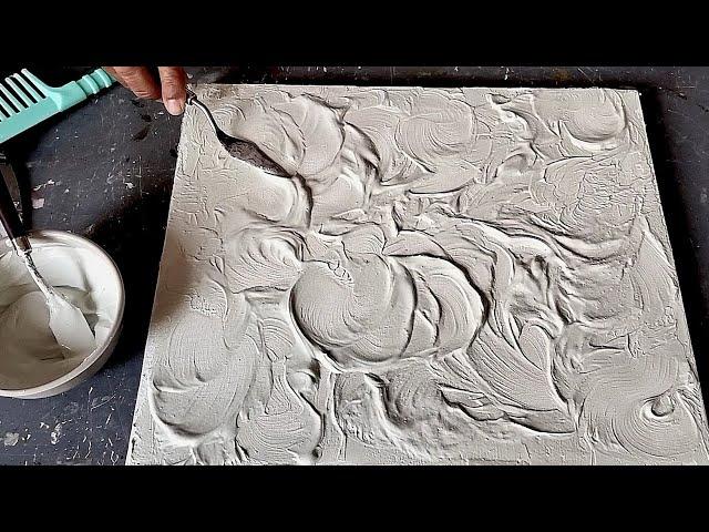 TEXTURED ABSTRACT Art On Canvas / ACRYLIC Painting Tutorial / Step by Step