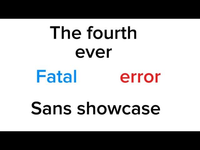 Sans vs Chara fatal error sans showcase | Roblox