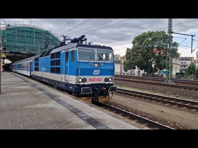 RE 20 der ČD fährt zur Abstellung aus dem Dresdner Hauptbahnhof (27.07.2024)