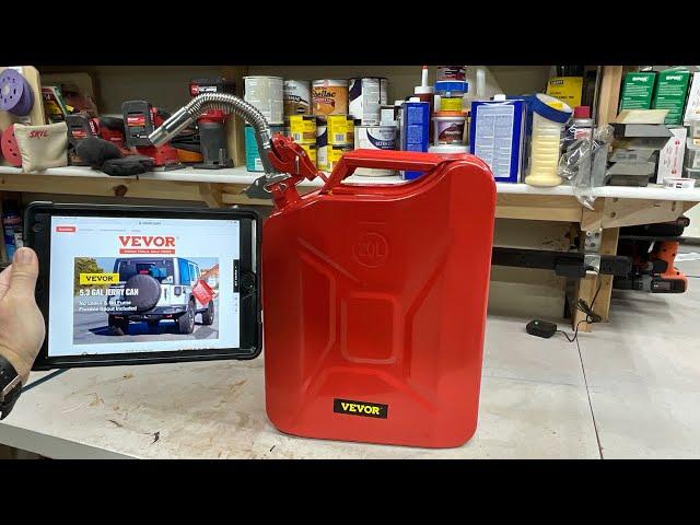 Review of The VEVOR 5.3 Gallon Jerry Can-Gas Can / No Leak Flexible Spout!