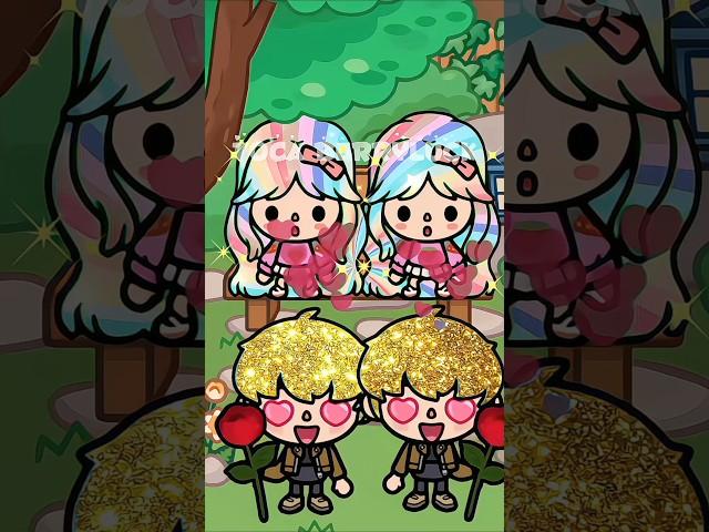 Beautiful twins find beautiful and special hair, but #tocaboca #tocalifeworld #shorts
