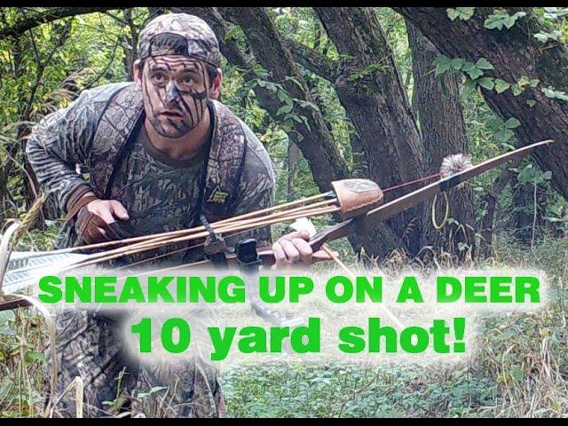 Longbow Deer Hunt - How to stalk a deer on the ground. Magnus recurve whitetail trad archery