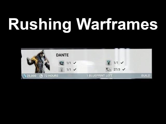 Why I rush Warframes + how to make Platinum