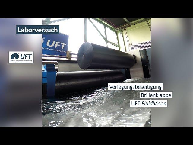 Brillenklappe UFT-FluidMoon: Laborversuch zur Verlegungsbeseitigung