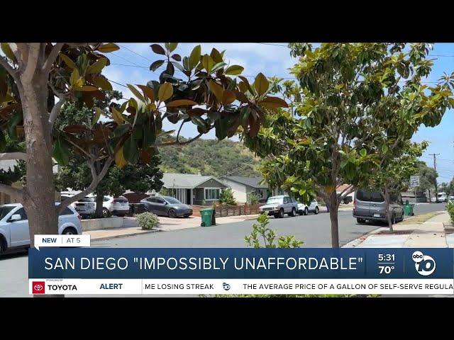 Report: San Diego "impossibly unaffordable"