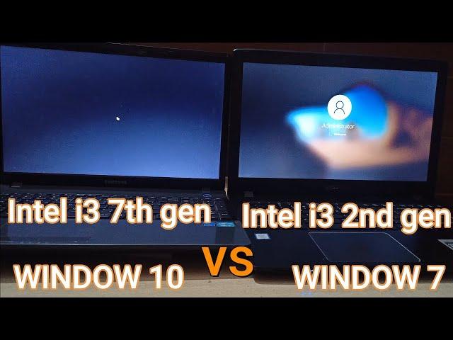 Intel i3 boot test |  intel i3 Speed test with window 10 vs window 7