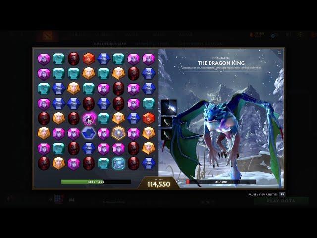 DOTA CHESS - 117,700 Score Defeat Chessmaster DRAGON KING