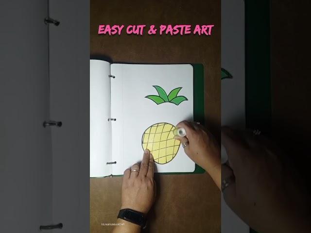 Easy Cut and Paste Art #PineappleArt