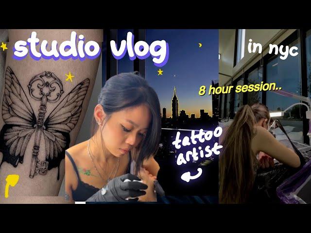 Day in the life of a FEMALE TATTOO ARTIST in NYC