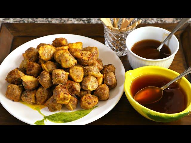 Korean meatballs with sauce (Wanja: 완자)