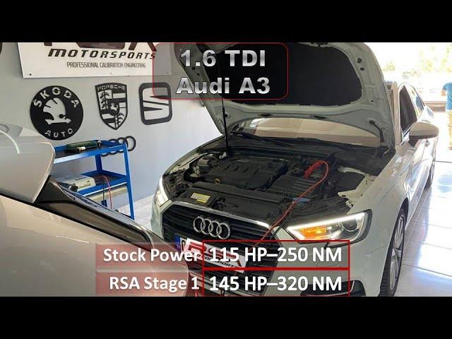 Audi A3 1.6 TDI Stronic 145hp 320nm | RSA Motorsports Stage1| Stock vs Tune | 50 - 150 km/h GPS Test