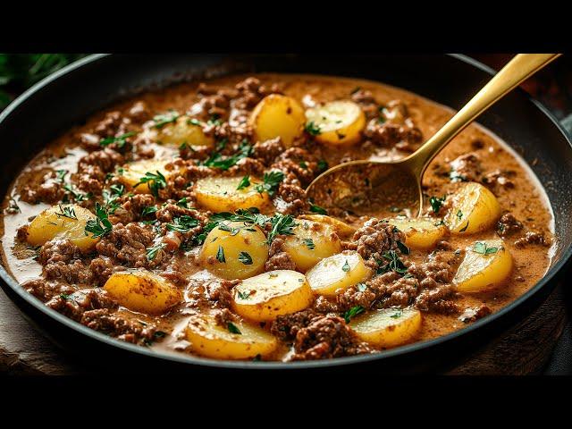 I've Never Eaten Ground Beef This Delicious! The Most Simple Ground Beef and Potato Recipe!