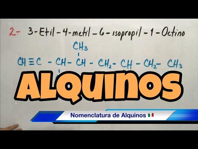 Nomenclatura de ALQUINOS (bien fácil)