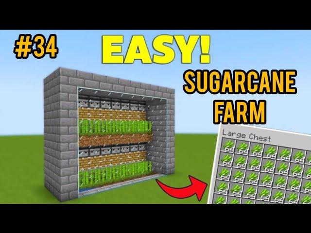 made a automatic sugarcane farm in Minecraft #34gameplay