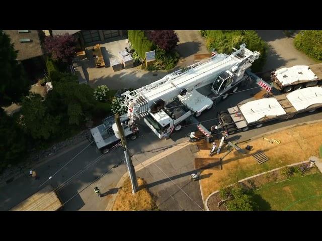 Large Pool Installation by Crane