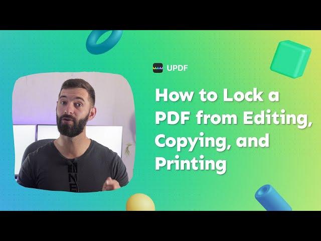 How to Lock a PDF from Editing, Copying, and Printing?