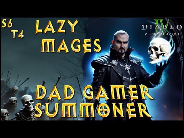 S6 T4 LAZY MAGES Summoner Necromancer Build Diablo 4 VoH