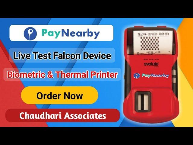 Paynearby Trancation By Evolute Falcon Device ! Live Test Finger Print & Thermal Printer Ke Saath !