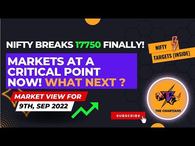 Market View for 9th Sep, 2022 | Nifty Target 18200 ? | The Chartians | #niftyanalysistomorrow