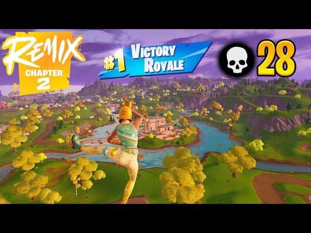 Fortnite Chapter 2 Remix | High Kill Solo vs Squads OG Gameplay (Keyboard & Mouse)