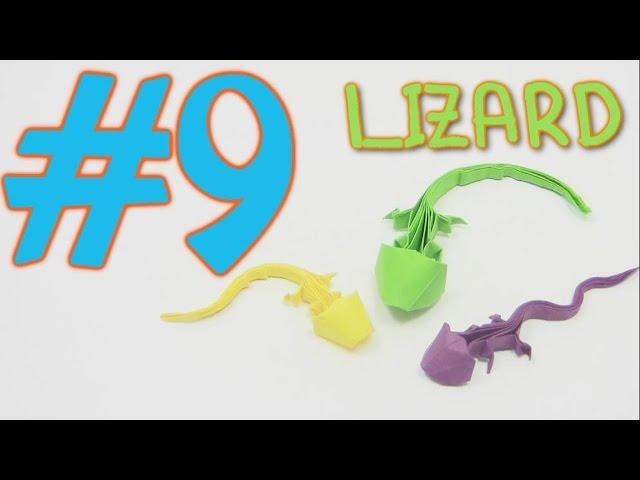 Cool Origami Lizard - Yakomoga EASY Origami tutorial