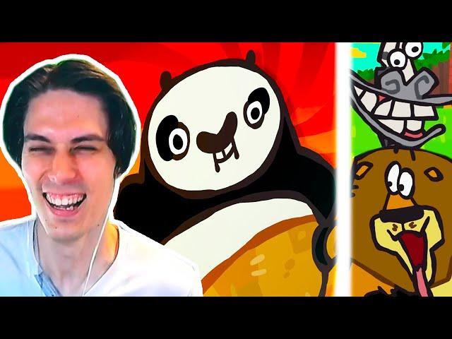 КУНГ-ФУ ПАНДА И МАДАГАСКАР - ТОП ПАРОДИИ ! - The Ultimate "Kung Fu Panda" Recap Cartoon [Madagascar]
