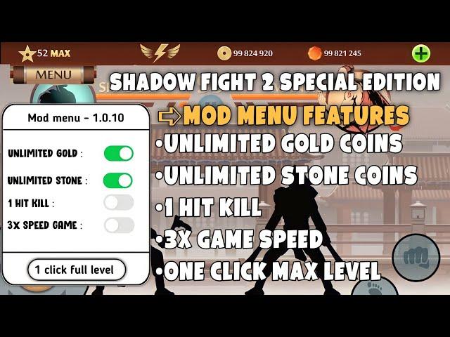 Shadow Fight 2 Special Edition MOD Menu | Unlimited Money, Speed, One Hit, Enchantments